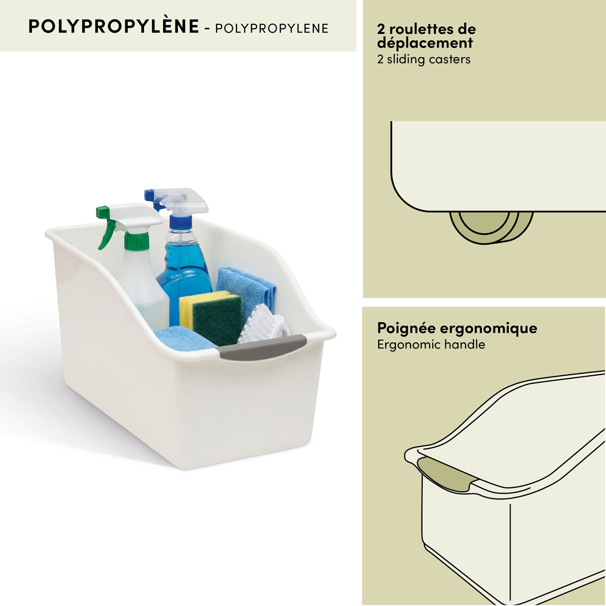 Organiseur sous évier, l, blanc
