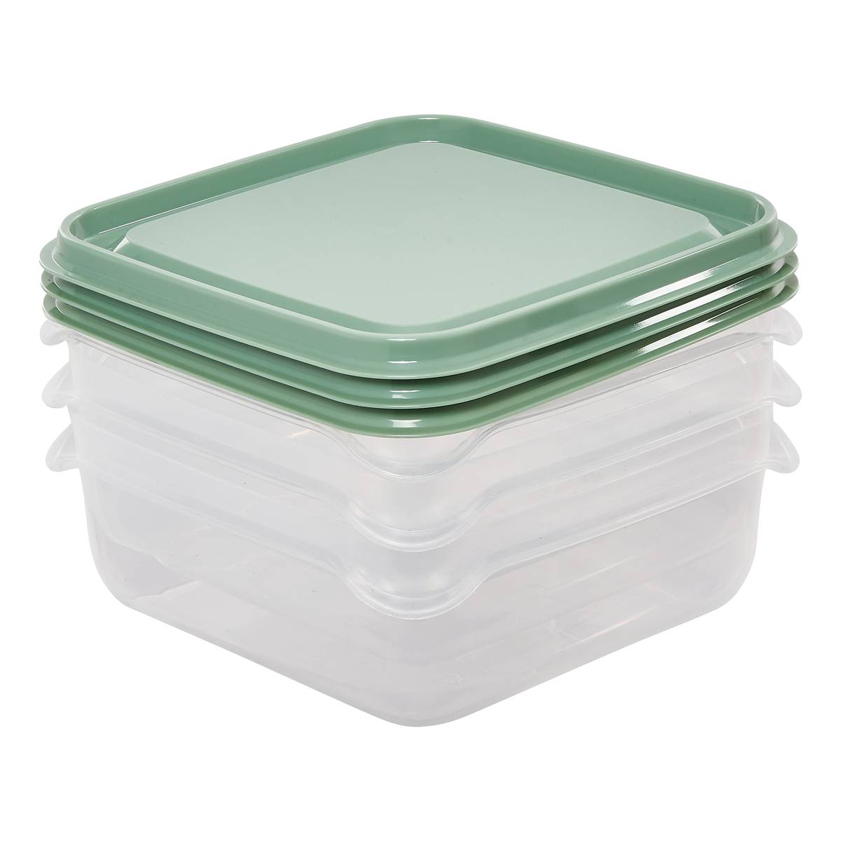 Lot de 12 boîtes de conservation, 0,19/0,35/0,6/2,1l, transparent Essentiels