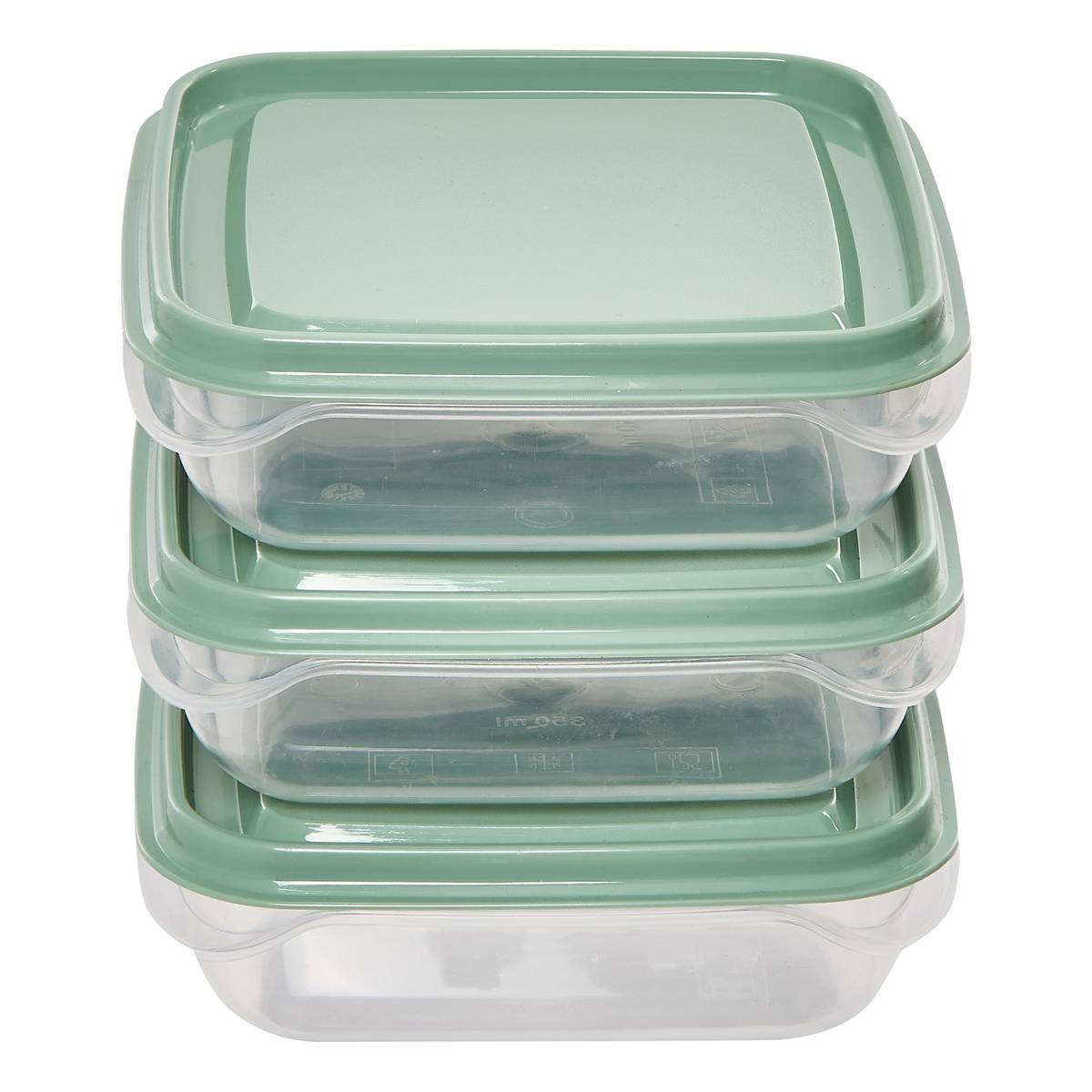Lot de 12 boîtes de conservation, 0,19/0,35/0,6/2,1l, transparent Essentiels