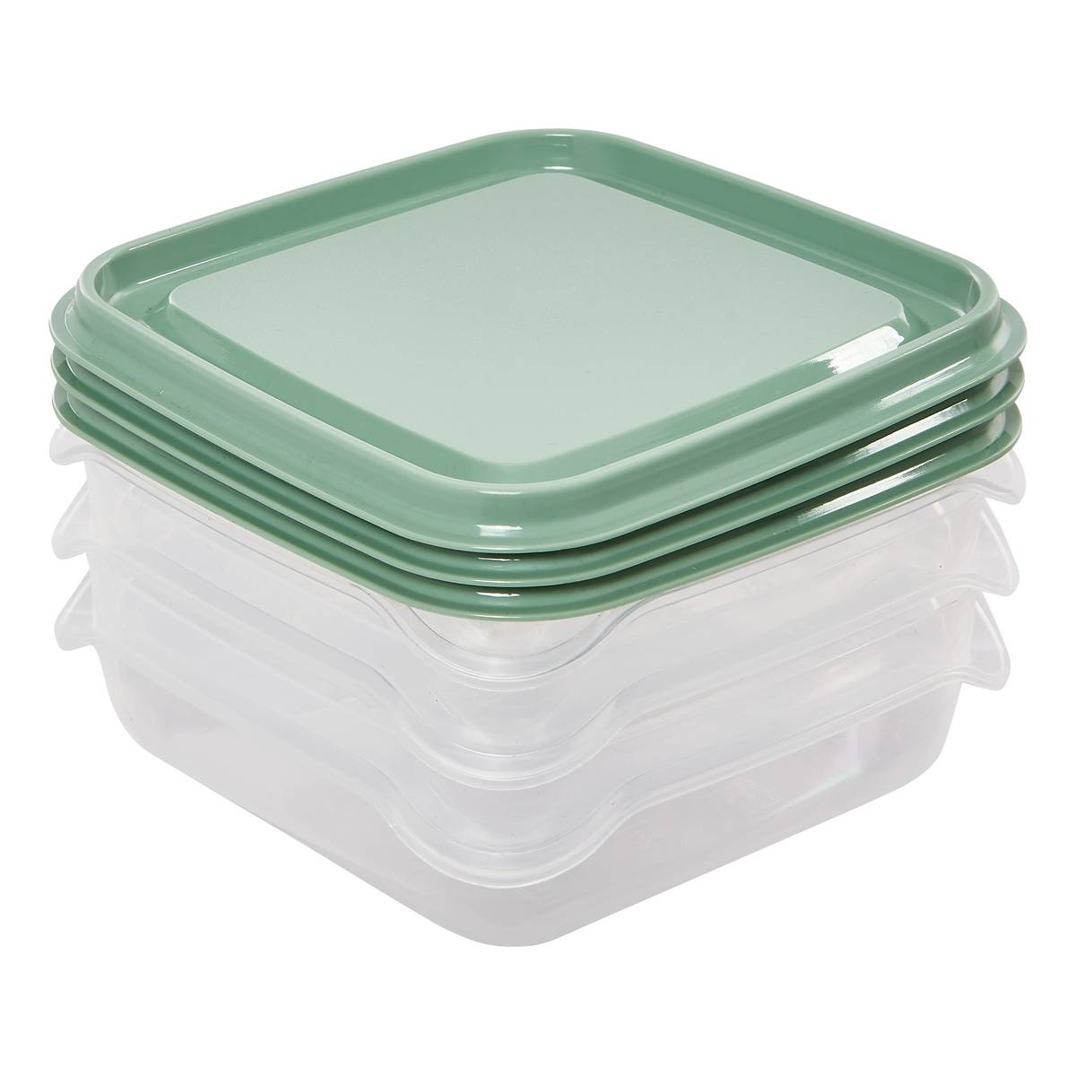 Lot de 12 boîtes de conservation, 0,19/0,35/0,6/2,1l, transparent Essentiels
