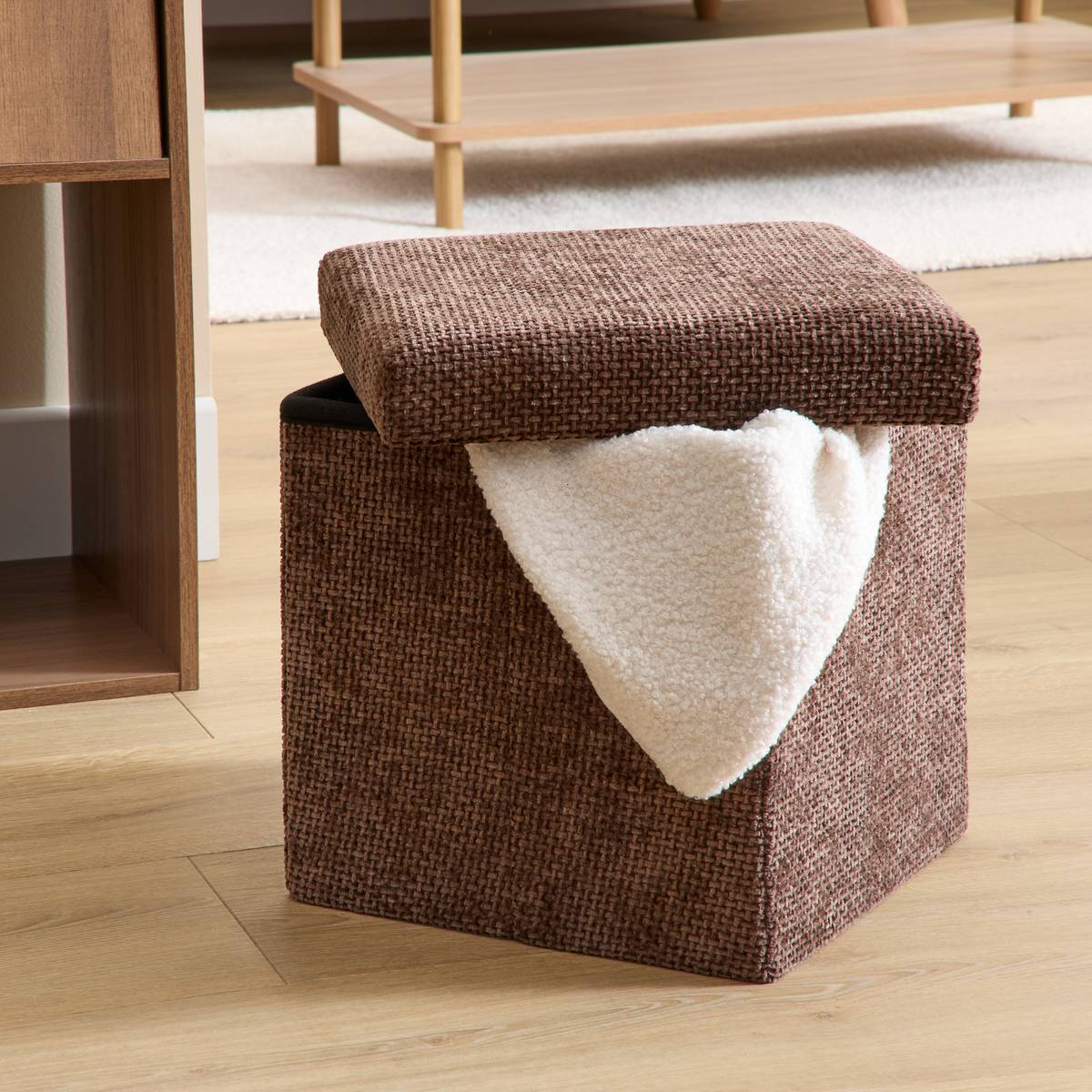 Pouf, 31x31 cm, chocolat