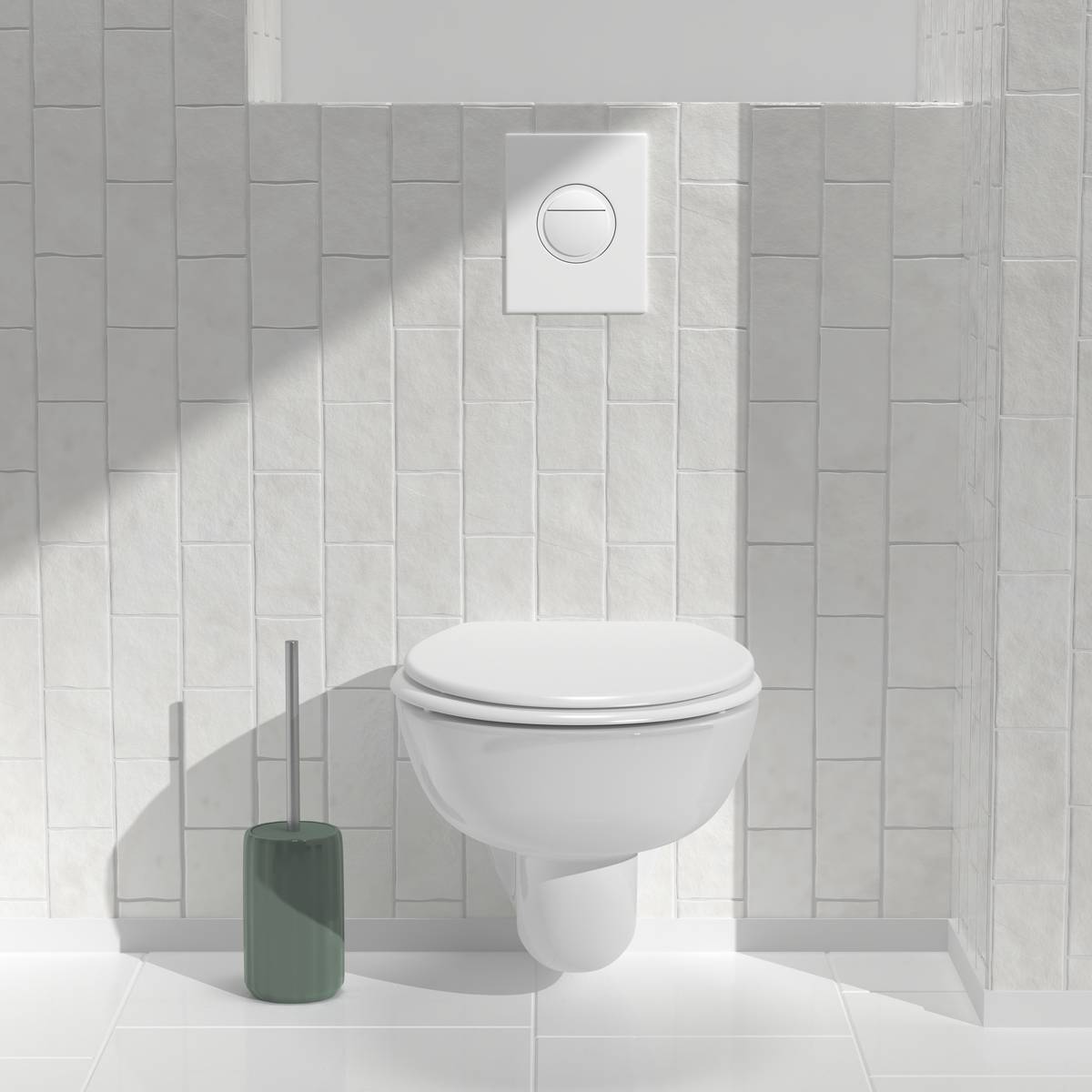 Brosse wc, h.40 cm, vert céladon Colorama