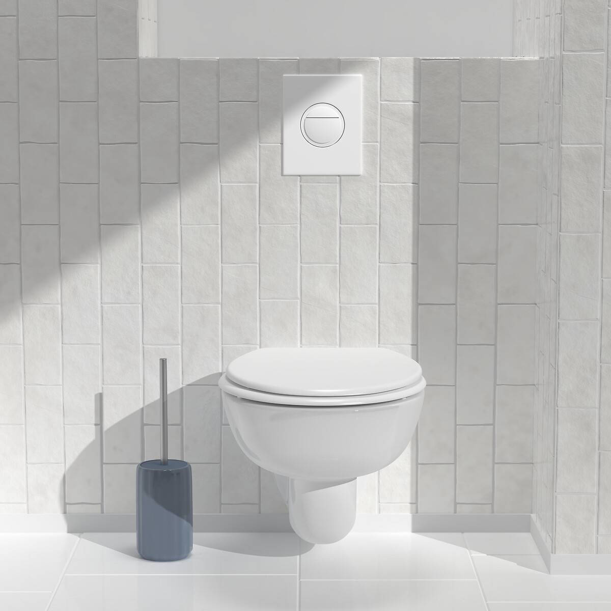 Brosse wc, h.40 cm, bleu Colorama