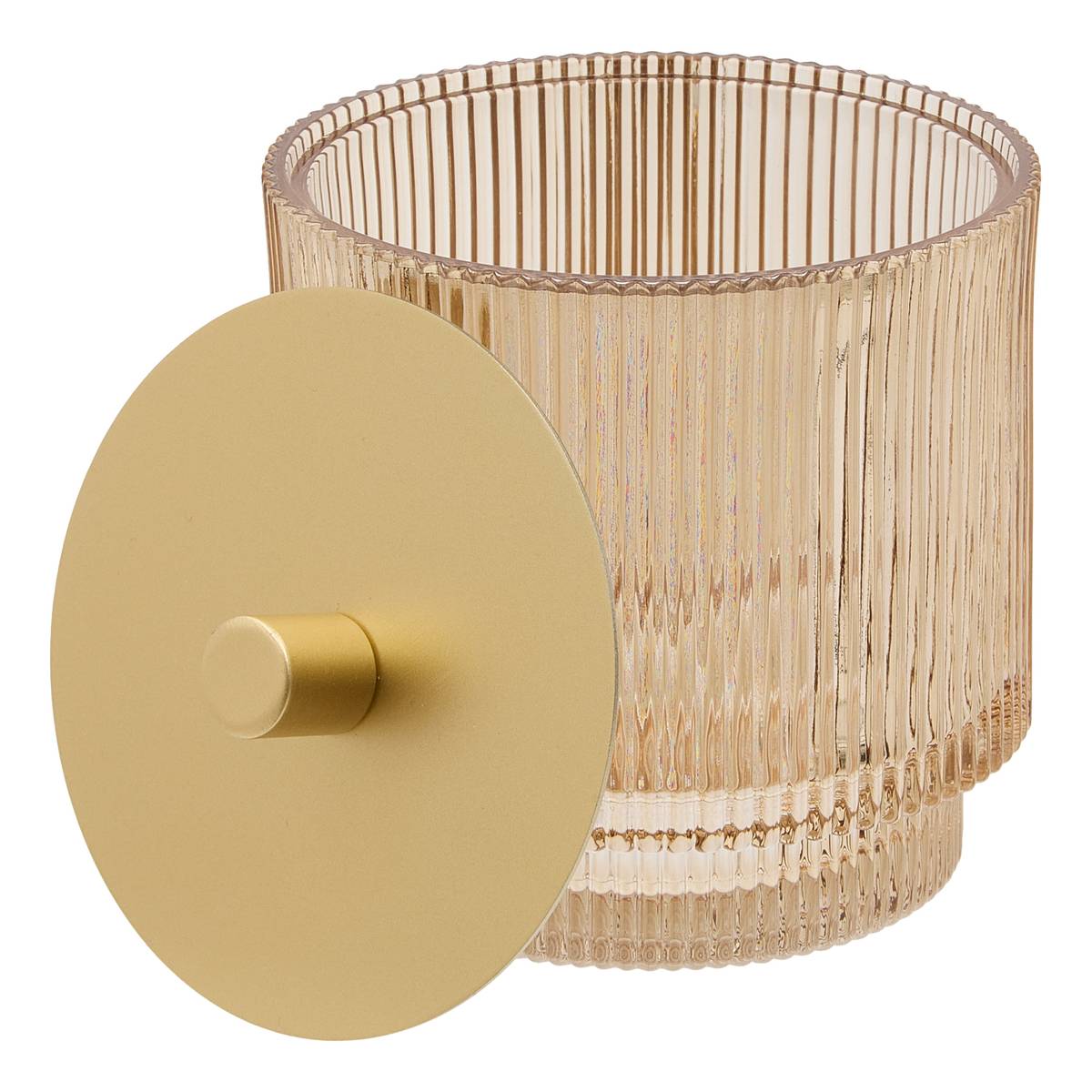 Pot à cotons, d.9,8 cm, ambre Solis