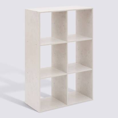 Étagère 6 cases, travertin Mix'n modul