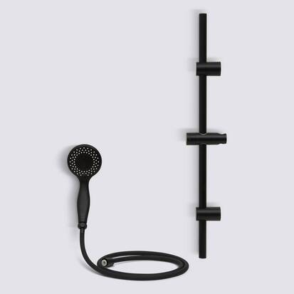 Colonne de douche, 3 pièces, h.73,5 cm, noir 