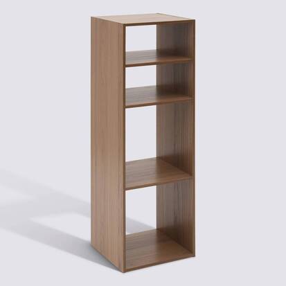 Étagère 4 cases, 34,5x32 cm, marron Mix'n modul