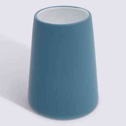 Porte-brosse à dents, d.8,3 x h.11,8 cm, grès, bleu Colorama