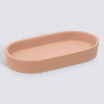 Plateau, 19,3x10,6 cm, grès, rose blush Colorama