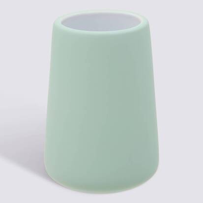 Porte-brosse à dents, d.8,3 x h.11,8 cm, grès, vert céladon Colorama