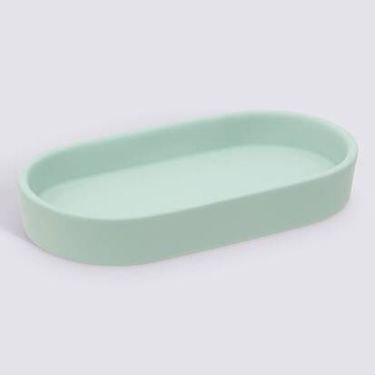 Plateau, 19,3x10,6 cm, grès, vert céladon Colorama