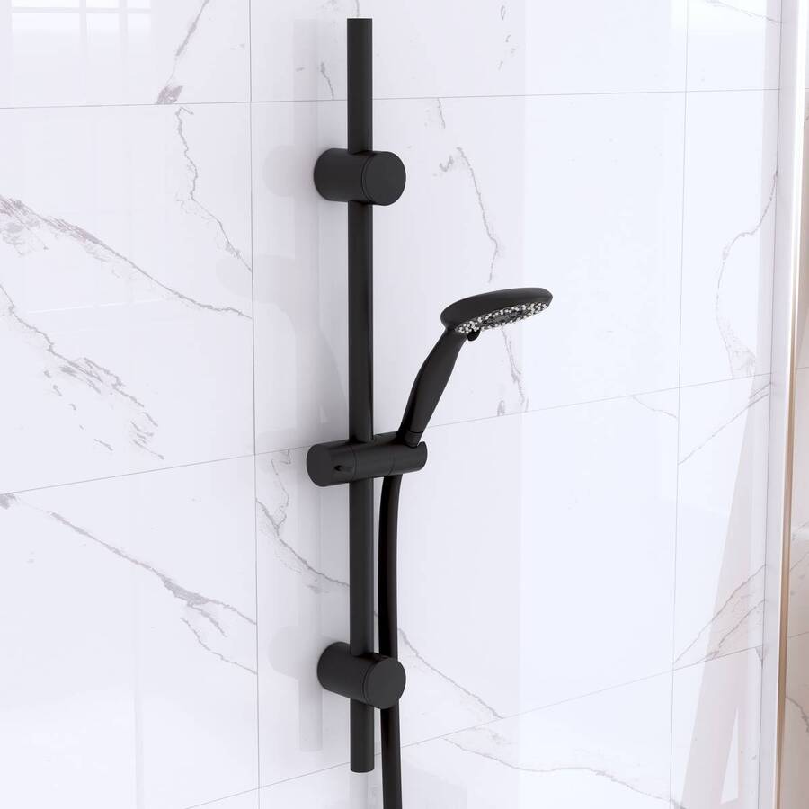 Colonne de douche, 3 pièces, h.73,5 cm, noir