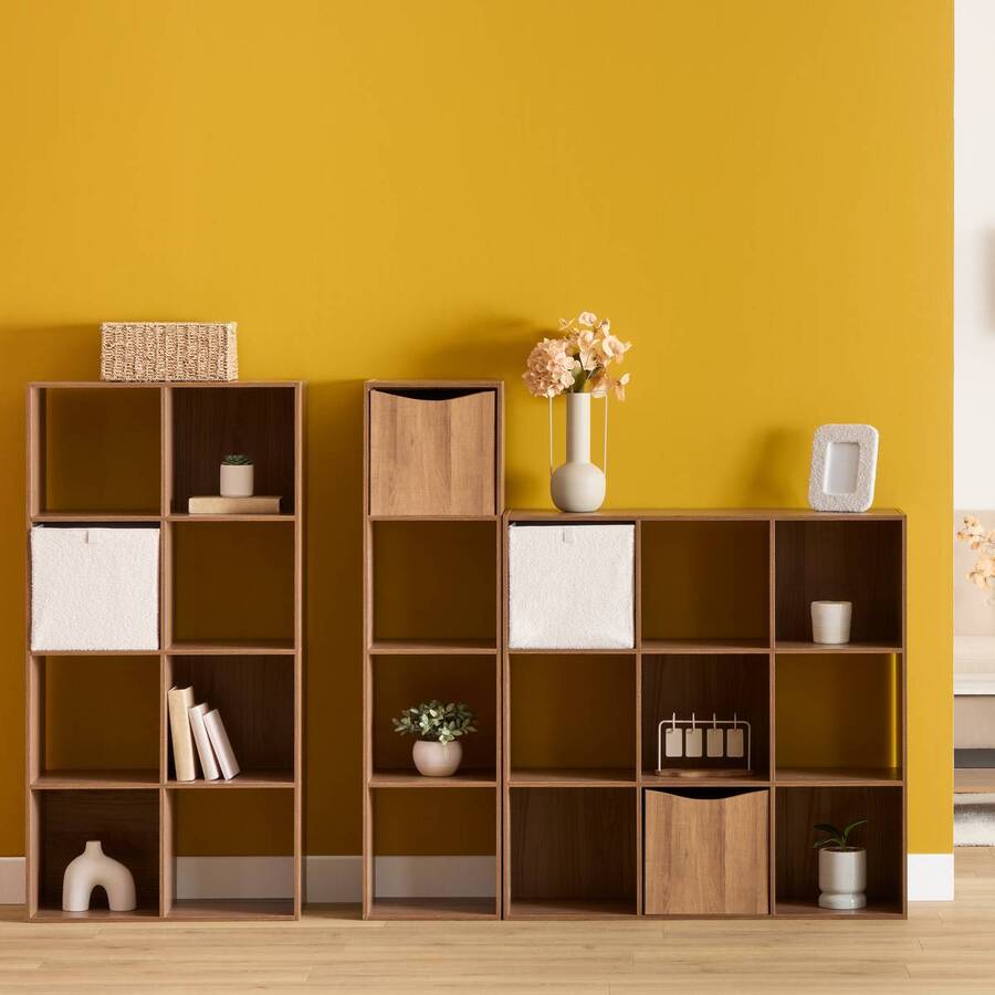 Étagère 3 cases, 34,5x32 cm, marron Mix'n modul