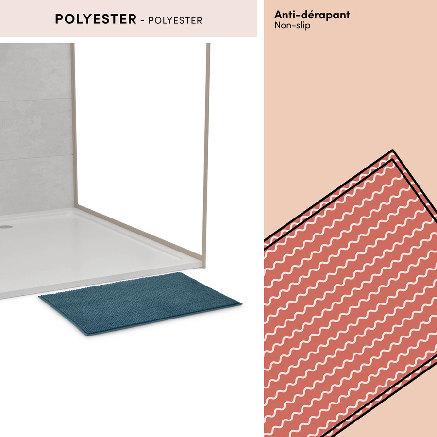 Tapis, 80x50 cm, bleu Colorama