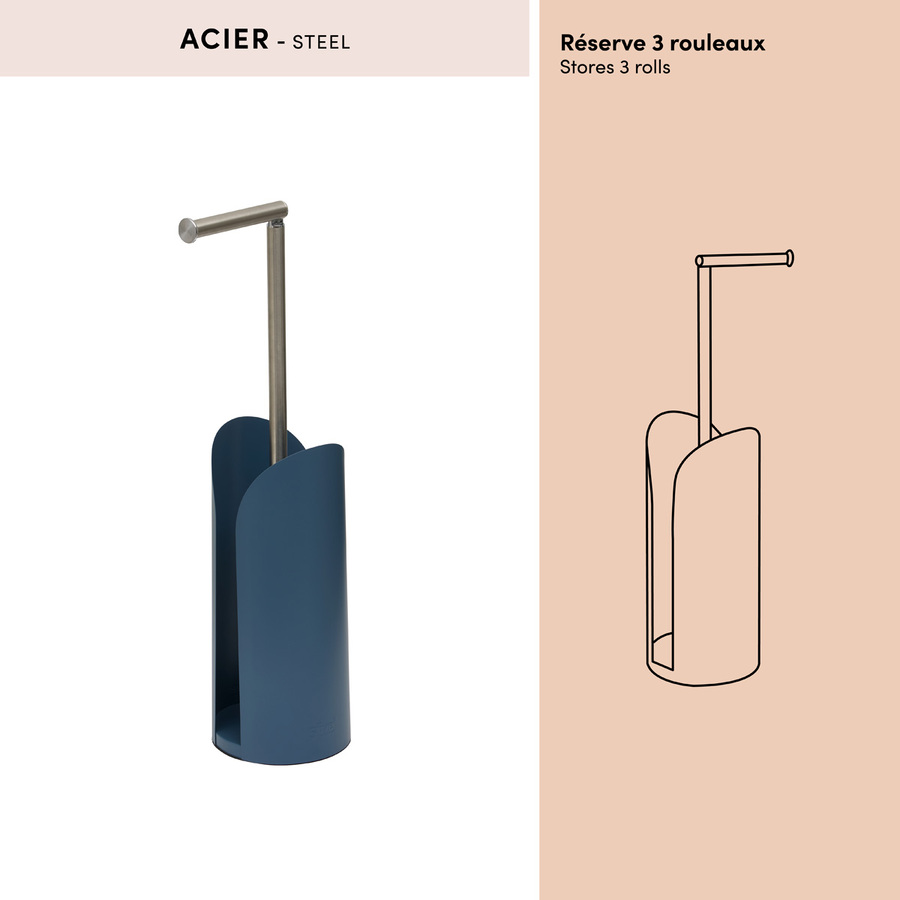 Dérouleur avec réservoir, h.60 cm, bleu Colorama