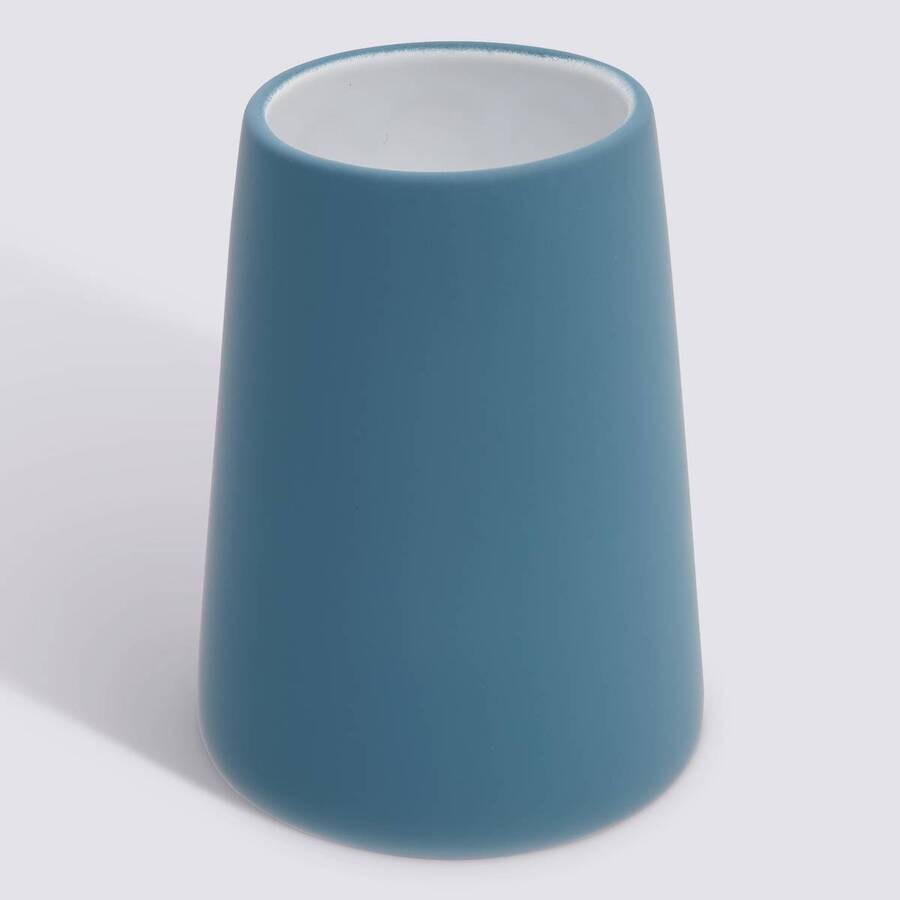 Porte-brosse à dents, d.8,3 x h.11,8 cm, grès, bleu Colorama