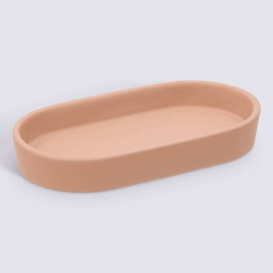 Plateau, 19,3x10,6 cm, grès, rose blush Colorama