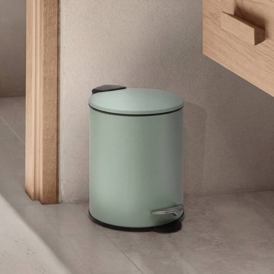 Poubelle manuelle, 2,7l, vert céladon Colorama