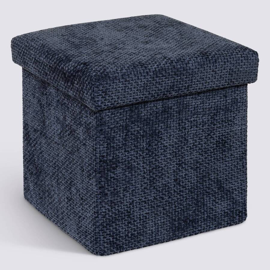 Pouf pliant, 31x31 cm, bleu marine Mix'n modul