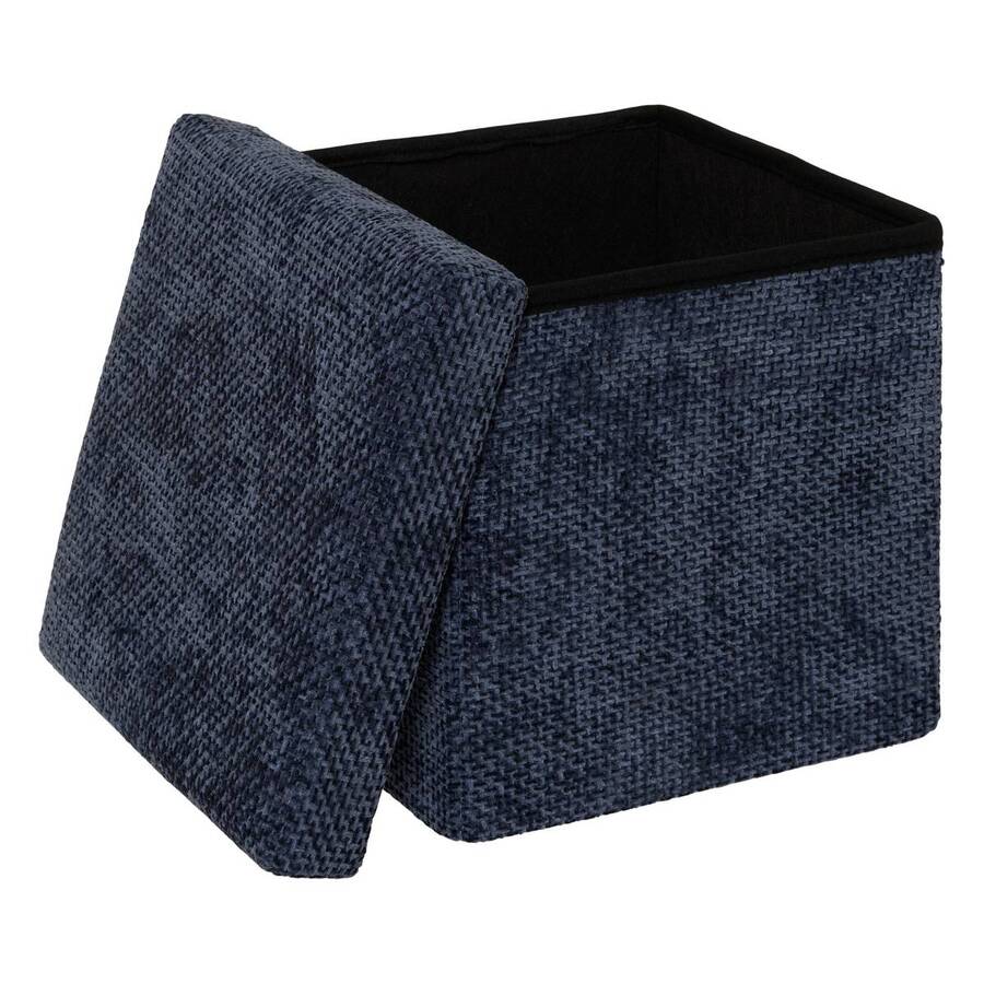 Pouf pliant, 31x31 cm, bleu marine Mix'n modul