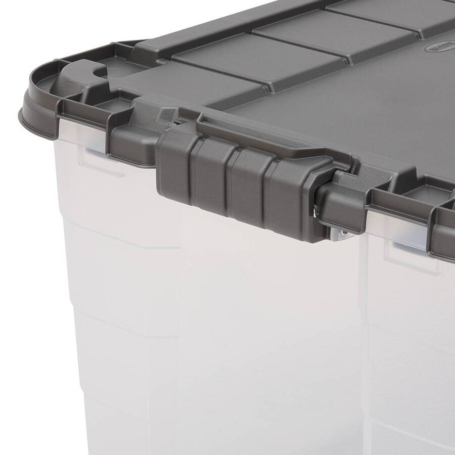 Boîte à roulettes, 60l, transparent Block'it