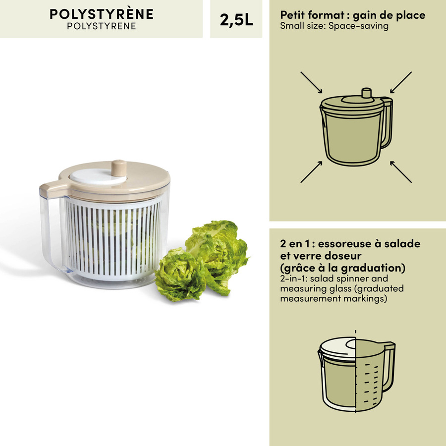 Essoreuse, 2,5l, argile Poly