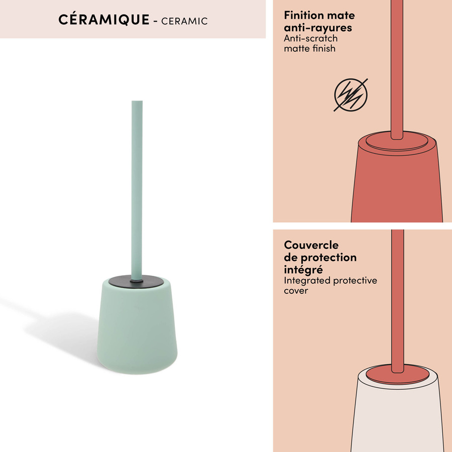 Brosse wc, d.11,5 cm, vert céladon Colorama