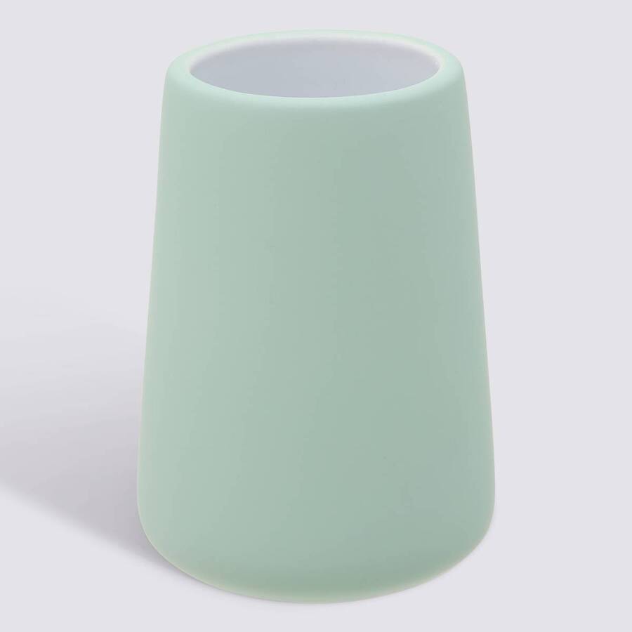 Porte-brosse à dents, d.8,3 x h.11,8 cm, grès, vert céladon Colorama