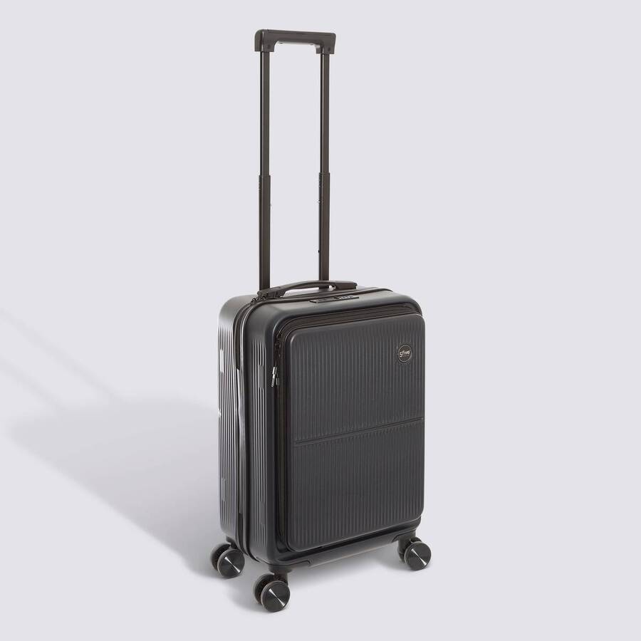 Valise 8 roues, ouverture frontale, 40l, noir