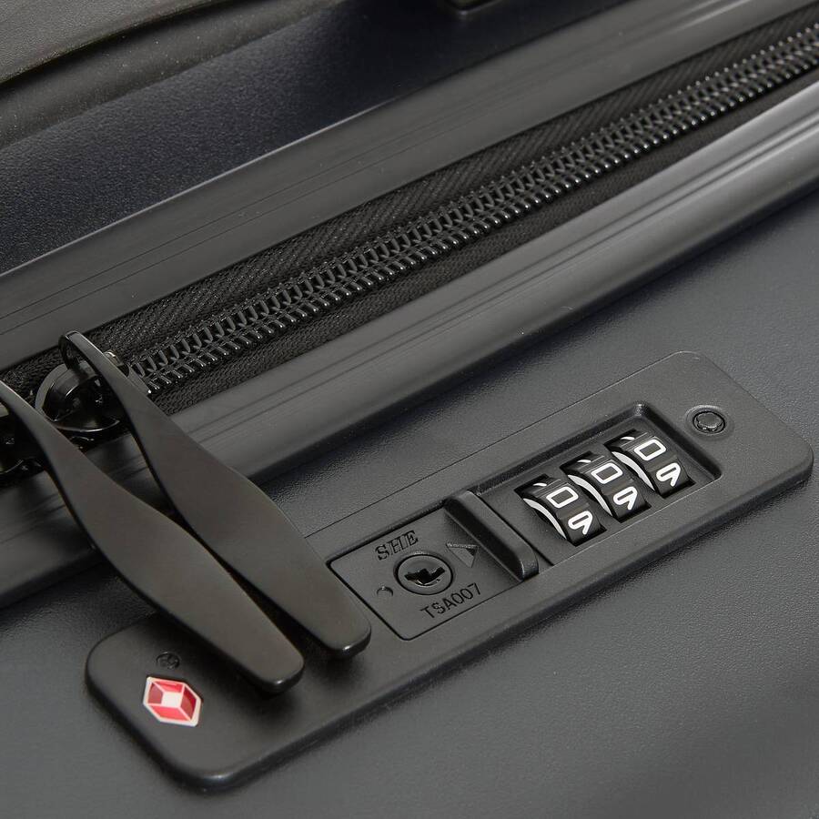 Valise 8 roues, ouverture frontale, 40l, noir