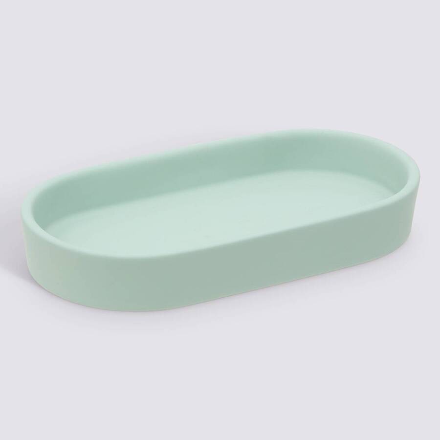 Plateau, 19,3x10,6 cm, grès, vert céladon Colorama