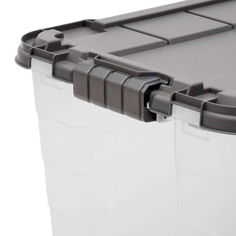 Boîte à roulettes, 80l, transparent Block'it