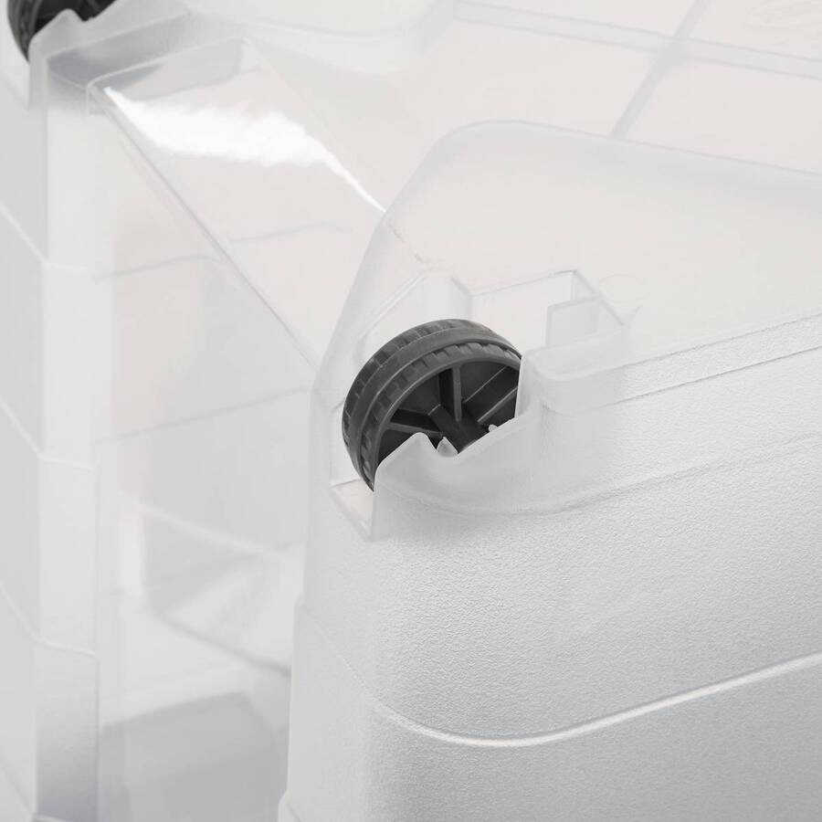 Boîte à roulettes, 80l, transparent Block'it