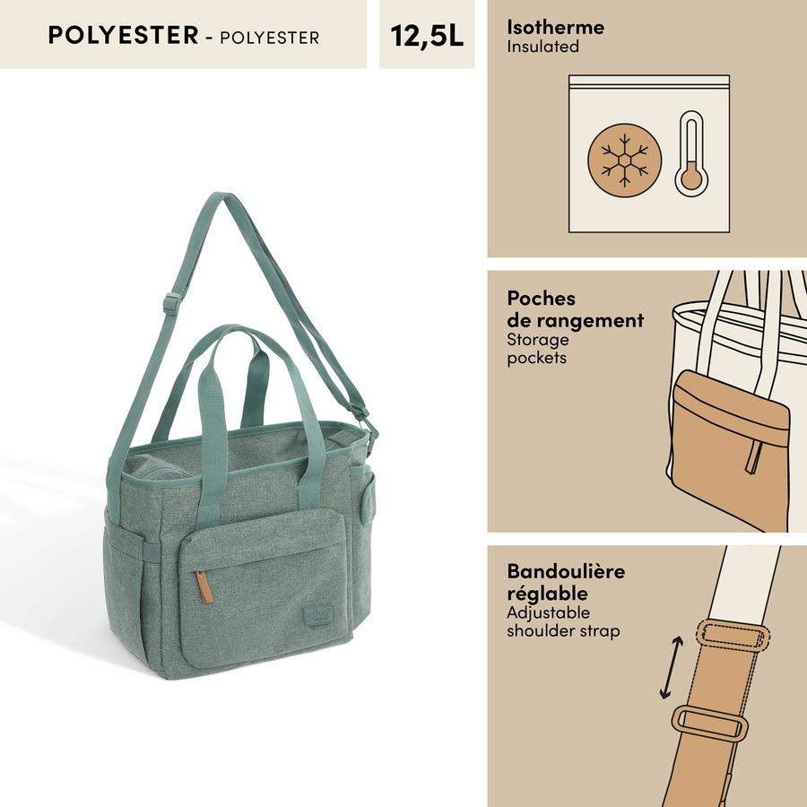 Sac repas, 12,5l, vert 