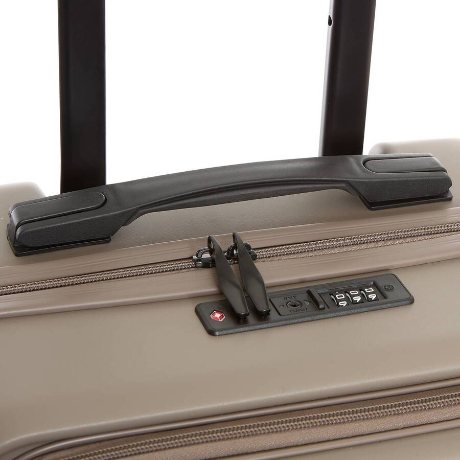 Valise 4 roues, ouverture frontale, 40l, gris