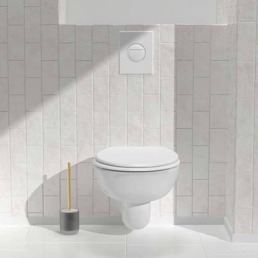 Brosse wc, d.9,5 cm, blanc Solis