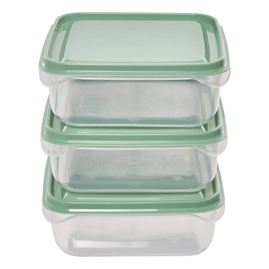 Lot de 12 boîtes de conservation, 0,19/0,35/0,6/2,1l, transparent Essentiels