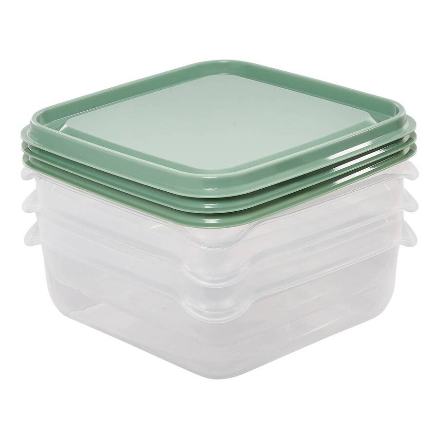 Lot de 12 boîtes de conservation, 0,19/0,35/0,6/2,1l, transparent Essentiels