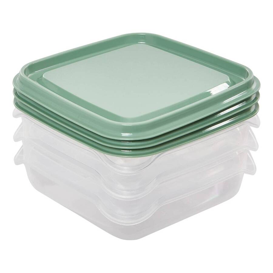 Lot de 12 boîtes de conservation, 0,19/0,35/0,6/2,1l, transparent Essentiels