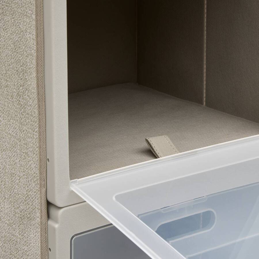 Rangement 2 cases, 30,5x60,5 cm, beige Cube'n door