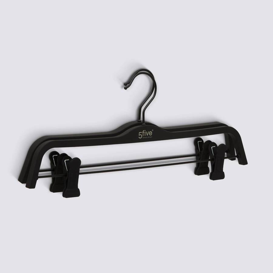 Lot de 2 cintres à pinces, l.37,5 cm, noir Hang'clip