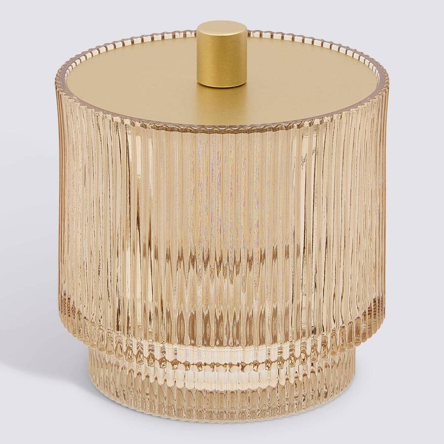 Pot à cotons, d.9,8 cm, ambre Solis
