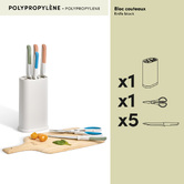 Bloc couteaux, 6 pièces, beige Colors