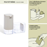 Distributeur de savon, 540ml, argile Poly