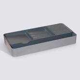 Range-couverts extensible, 4 compartiments, gris Neo