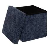 Pouf pliant, 31x31 cm, bleu marine Mix'n modul