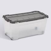 Boîte à roulettes, 80l, transparent Block'it