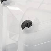 Boîte à roulettes, 80l, transparent Block'it