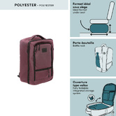 Sac à dos cabine, 18l, violet