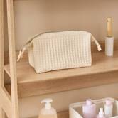 Trousse de toilette, l.27 x h.16 cm, beige Waffle